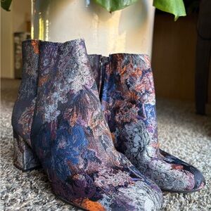 Floral Patterned Ankle Boots